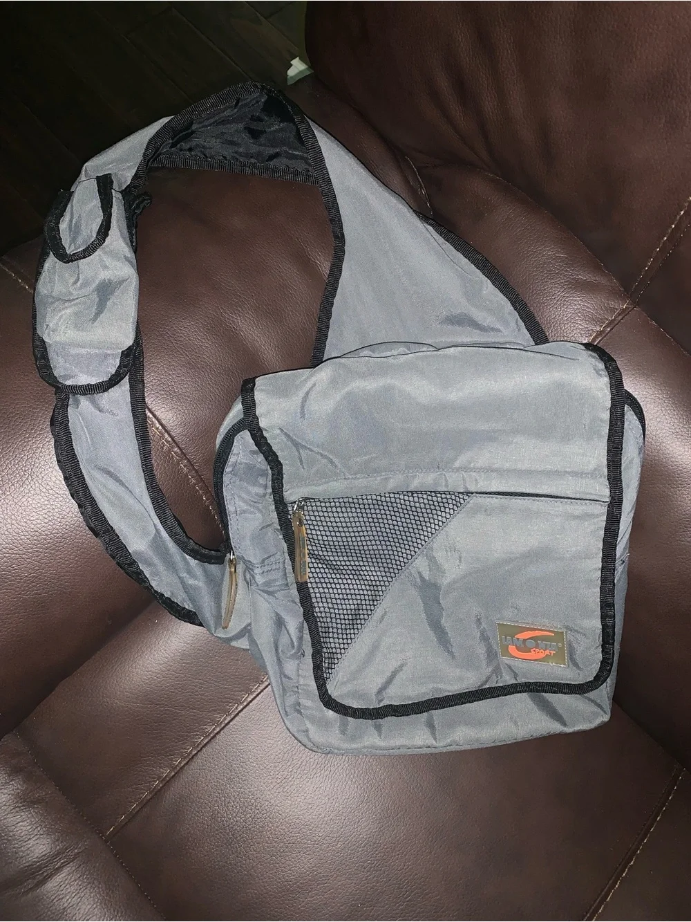 Gray Crossbody Sling Bag for Men - Casual Everyday Carry